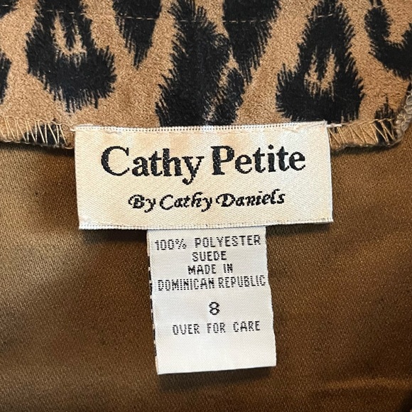 vintage leopard print zip up jacket blazer with padded sleeves - Picture 10 of 12